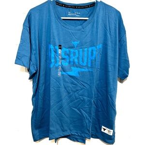 Under Armour Women's Project Rock Disrupt S/S Shirt 1356986-446 Sz XL NWT